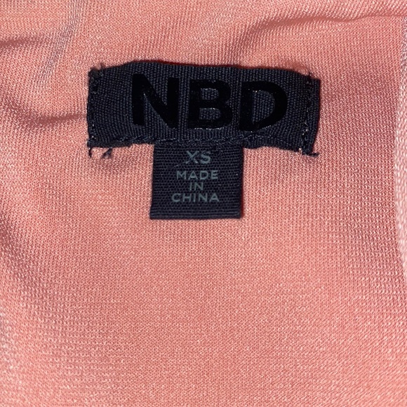 NBD Revolve Faith Pastel Blush Pink Floral Lace Plunge Neck Mini Dress - XS - Picture 11 of 14